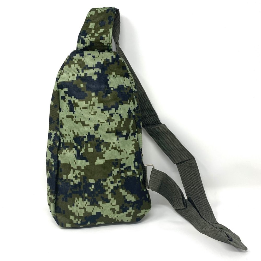 Man's Messenger Bag Poly Sport MB605 HK-197 4 Zippers Cellphone Pouch Camo Green - Picture 2 of 4